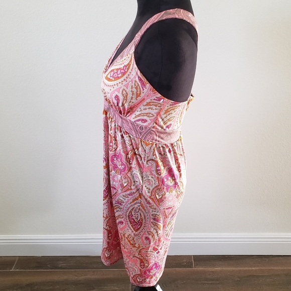NWOT INC Pink Paisley Crossed Back Sundress - Picture 4 of 7